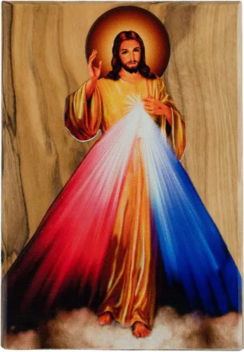 Miniatura 11 de Icono de la Virgen María Reina del Cielo de Israel, decoración de madera de olivo de Tierra Santa, placa de madera religiosa de pie sagrada, arte