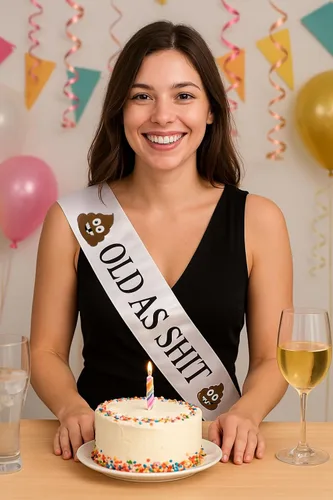 Miniatura 6 de Old AS SHlT - Banda de cumpleaños y jubilación para hombres y mujeres y pasador de seguridad grande. Fiesta de trabajo y eventos para jubilados Negro