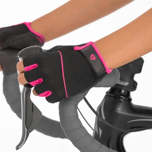 Miniatura 5 de GW Bicycles - Guantes de ciclismo Guantes de bicicleta de medio dedo para hombres y mujeres con cuero sintético en la palma