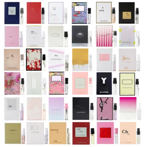 12 muestras de perfume aleatorias para mujeres, juegos de regalo de perfume de diseñador de lujo para mujer, colección de muestras de fragancias de