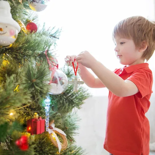 Miniatura 6 de WaaHome Adornos de Navidad de avión de metal 2025, adorno de recuerdo de avión plateado para decoraciones de árbol de Navidad, adornos únicos