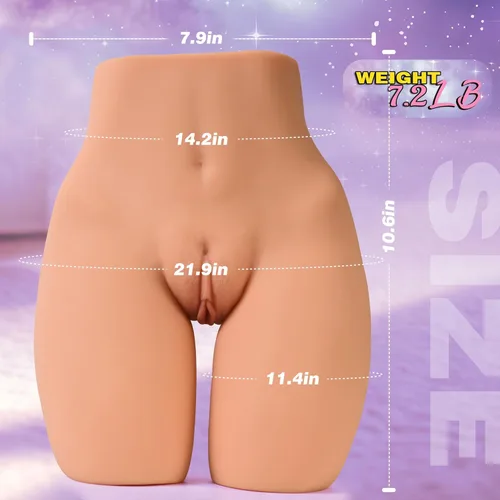 Miniatura 4 de Torso de muñeca sexual de 7.2 lb para hombres, muñecas sexuales para hombres con piernas posables, estimulador anal y vaginal de bolsillo realista