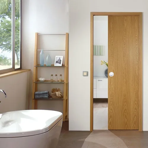 Miniatura 8 de Dontay Cerradura de indicadores codificados por color para puerta de bolsillo, cerradura de manijas de privacidad (cama/baño), fondo de 2-3/8 Níquel