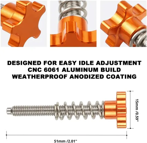 Miniatura 2 de Rippin Moto Tornillo de ajuste de ralentí TPi para modelos KTM, Gas Gas y Husqvarna 150 250 300 XC-W EXC TE EX modelos 2018-2022