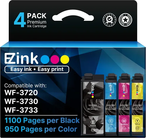 E-Z Ink 702XL - Cartuchos de tinta de alto rendimiento remanufacturados para Epson 702 XL 702XL T702XL T702 para usar con Epson Workforce Pro
