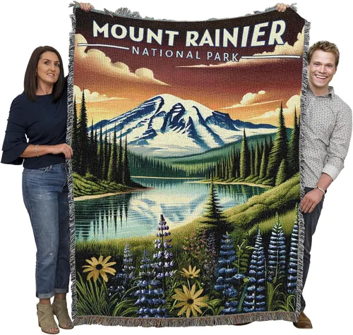 Miniatura 13 de Pure Country Weavers Manta del Parque Nacional Acadia, manta de tapiz de algodón para regalo, fabricada en los Estados Unidos, 72 x 54 pulgadas