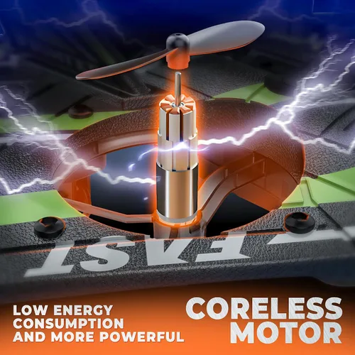 Miniatura 6 de BEZGAR Drones para niños Avión RC de 2.4GHZ, avión de control remoto, helicóptero RC, juguete de avión de combate con voltereta de 360°, juguetes