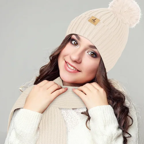 Miniatura 6 de Conjunto de guantes para pantalla táctil y gorro para exteriores