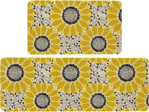 Miniatura 37 de Mloabuc® Tapete decorativo de flores, tapetes de cocina de arpillera de arpillera para mujer, accesorios de cocina para exteriores, 17 x 30 pulgadas