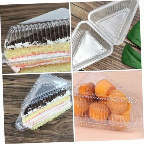 Miniatura 4 de TIDTALEO 50 recipientes para tartas con tapa transparente, cajas de almacenamiento de grado alimenticio para postres, quesos y más para fiestas