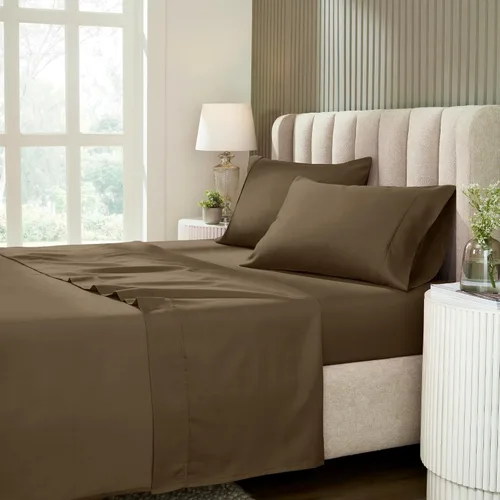 Miniatura 23 de Superior 1200 Thread Count Cotton Blend Sheet Set, Deep Pocket Sheets, 1 Elastic Deep Pocket Fitted Sheet, 1 Flat Sheet, 2 Pillowcases, Cotton Rich
