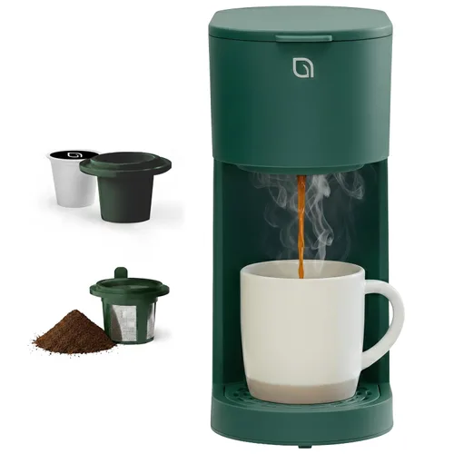 Miniatura 10 de WILLOW Cafetera de una sola porción de la serie Eco para K Cup y café molido, tamaños de preparación de 6 a 12 onzas con opción de preparación Blanco