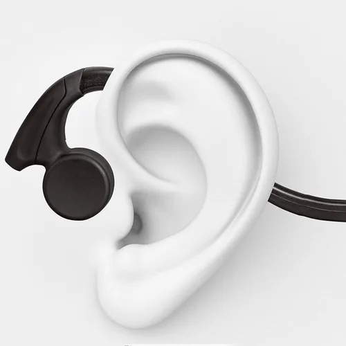 Miniatura 5 de Auriculares de conducción ósea con micrófono estéreo de oído abierto Auriculares deportivos con micrófono de reducción de ruido (azul)
