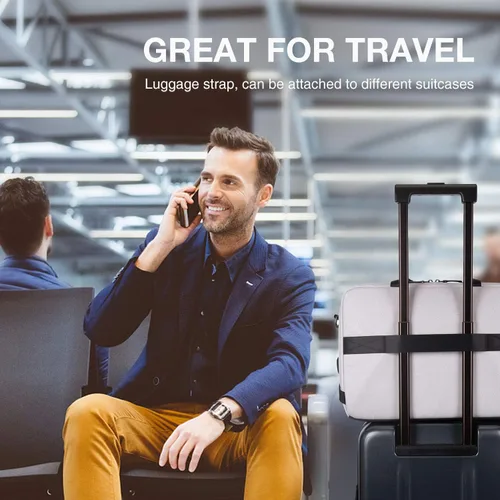Miniatura 6 de Bolsa para laptop, BAGSMART Maletín para laptop de 15.6 pulgadas para hombres y mujeres, Maletín para trabajo y viajes de negocios, gris, 15.6