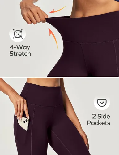 Miniatura 45 de Ewedoos - Leggings con forro de vellón y bolsillos para mujer, leggings térmicos de invierno para mujeres, pantalones de yoga y entrenamiento