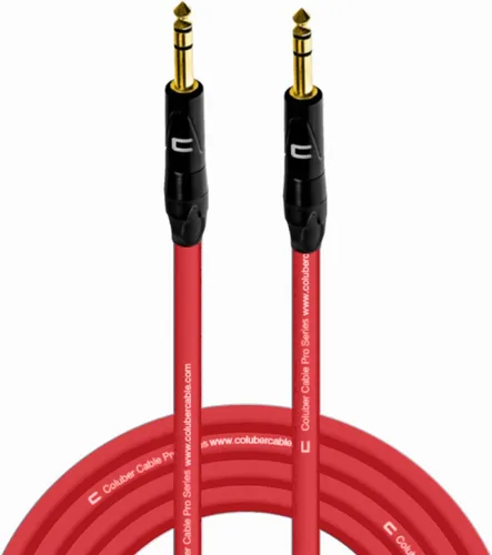Miniatura 25 de Cable TRS de 1/4 pulgadas, 1/4 pulgadas TRS a 1/4 pulgadas (6.35mm) estéreo balanceado, de conector macho a conector macho para altavoces