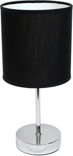 Miniatura 9 de Simple Designs LT2007-HPK-LB Lámpara de mesa básica cromada para sala de estar, mesita de noche, escritorio, encimera, rosa intenso, con bombilla