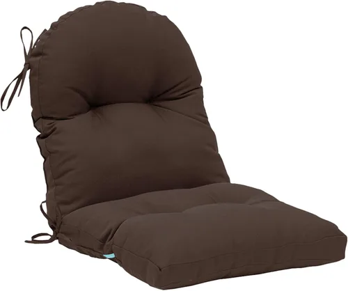 Miniatura 24 de QILLOWAY Cojín copetudo para silla de exterior, impermeable, 43 x 20 x 4 pulgadas, antideslizante, almohadilla de repuesto para muebles de mimbre