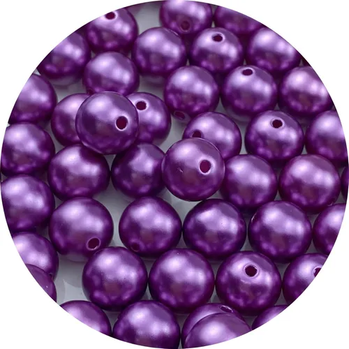 Miniatura 36 de 100 cuentas de perlas para manualidades, perlas de resina de 0.47 pulgadas para hacer joyas, cuentas redondas a granel con agujero para collares