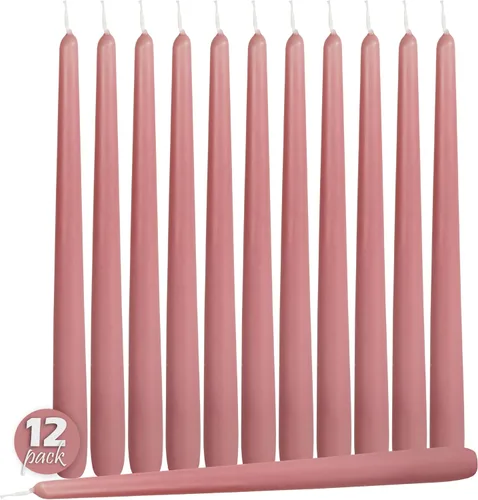 Miniatura 2 de Hyoola Paquete de 12 velas altas cónicas – 12 pulgadas, sin goteo, sin perfume, cera de parafina con mechas de algodón, 10 horas de tiempo