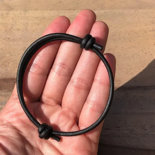 Miniatura 23 de 3 mm Men Genuine Leather Bracelet - Handmade Adjustable Cuff, Mens Minimalism Leather Wrap Wristband, Simple Accessories, Premium Leather, Women