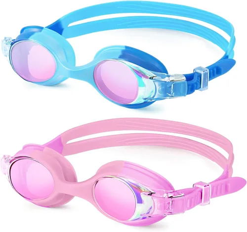 Miniatura 8 de NSSIW Kids Swim-Goggles Swimming-Goggles-for Kids: Goggles Anti Fog Pool No Leak 2 Pack Ages 3-16