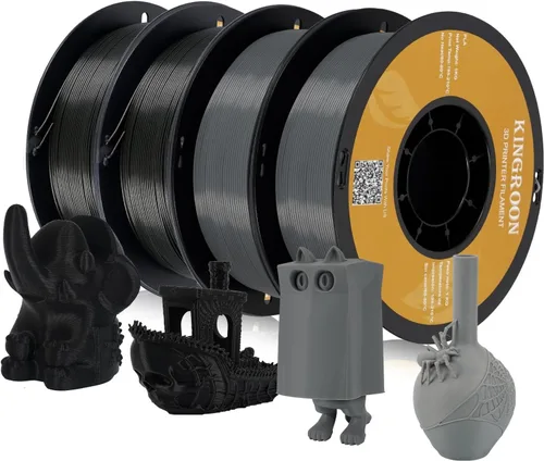 Miniatura 23 de Filamento para impresora 3D Kingroon PLA, 10 carretes, precisión dimensional +/- 0.02 mm, carrete de 10 kg (22 libras), 1.75 mm, negro