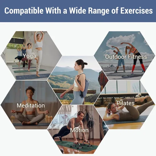 Miniatura 9 de Avoalre Esterilla de yoga plegable – Tapete de ejercicio antideslizante texturizado – Tapete de yoga ligero de viaje con bolsa de transporte