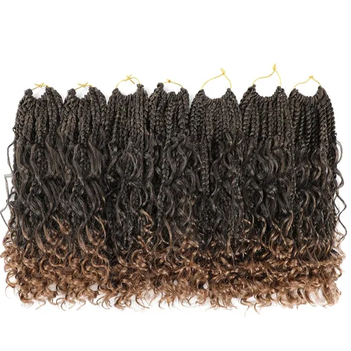 Miniatura 22 de Ayana - Trenzas de ganchillo, bohemias, con extremos rizados Crochet Braids Box. 3 extensiones de cabello sintético de trenzas de ganchillo Goddess