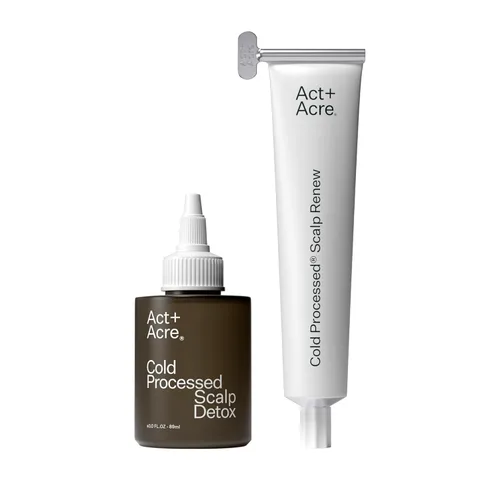 Act+ Acre Aceite de desintoxicación del cuero cabelludo con vitamina E procesada en frío y exfoliante de ácido salicílico BHA para el cuero
