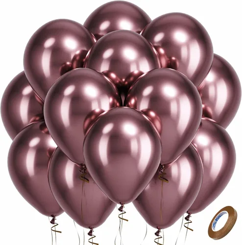 Miniatura 108 de Bezente - Globos de 12 pulgadas de látex con confeti para bodas, graduaciones, despedidas de soltera y cumpleaños, aptos para helio, dorado, 60