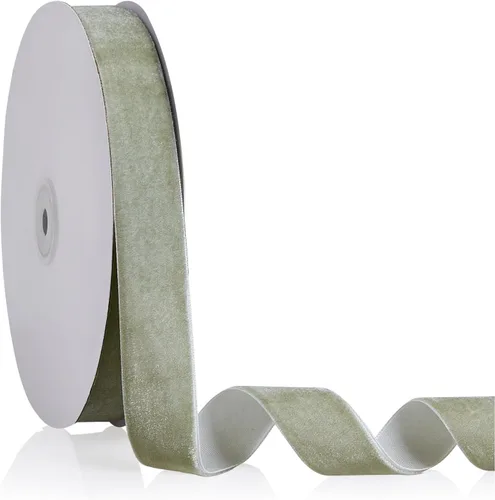 Miniatura 95 de Cinta de terciopelo blanco de 1/4 pulgadas x 20 yardas para decoración de corona de árbol de Navidad, manualidades, adornos hechos a mano, envoltura