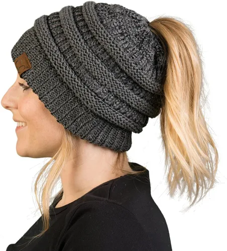 Miniatura 136 de Funky Junque - Gorro para mujer con ranura para cola de caballo