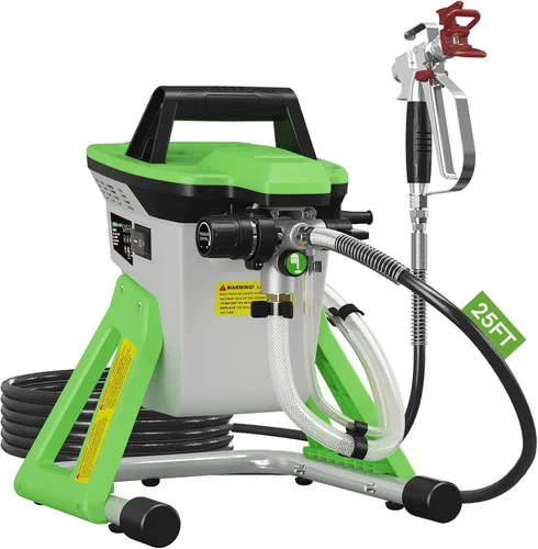PHALANX Pulverizador de pintura sin aire de 3000 PSI, pistola eléctrica de pintura para pintura de casas, vallas y gabinetes | Pistola de Verde +