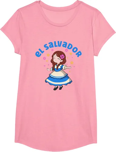 Miniatura 62 de Camiseta de mujer hispana con bandera salvadoreña de El Salvador Orgullosa, Negro