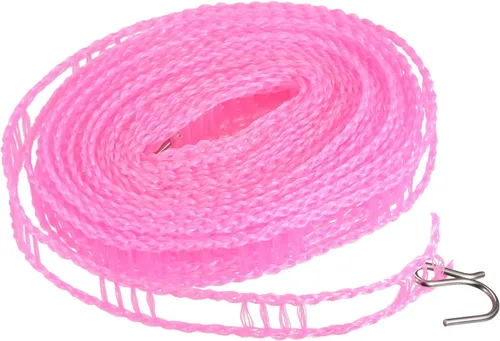 Miniatura 18 de uxcell Tendedero portátil, de nailon de 9.84 pies, resistente al viento, antideslizante, cuerda de lavado para patio, viajes al aire libre, camping