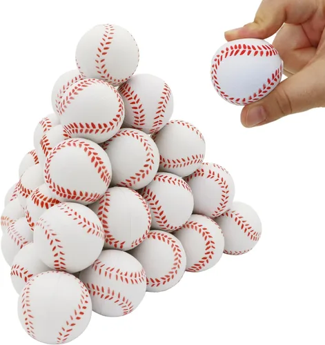 Miniatura 9 de 20/40 pelotas de béisbol para el estrés para niños de 1.6 pulgadas, mini pelota deportiva, pelotas pequeñas de espuma para apretar, alivio