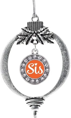 Miniatura 110 de Inspired Silver - Bonita bandera estadounidense - Adorno de Navidad plateado - Adorno de árbol de Navidad con dije circular con circonita cúbica