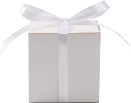 Miniatura 5 de COTOPHER 100 cajas de regalo pequeñas, cajas de regalo de 2 x 2 x 2 pulgadas, cajas de regalo de papel con cintas, caja de dulces para recuerdos
