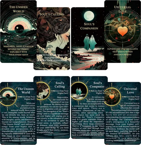 Miniatura 2 de Seeds of Stardust Oracle Deck, Cartas cósmicas de Oráculo para la intuición, 80 cartas del tarot para orientación divina y mensajes superiores del yo
