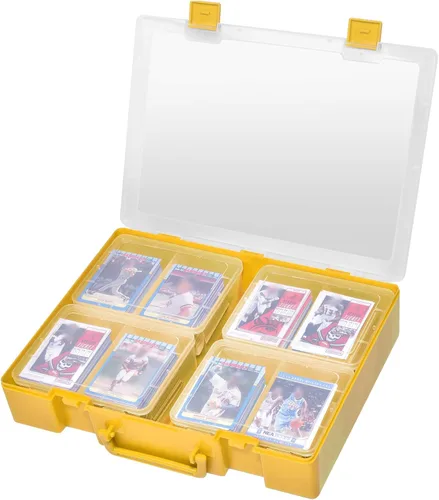 Miniatura 8 de ALCYON 1600+ Caja de Almacenamiento para Tarjetas de Béisbol, Organizador de Tarjetas Deportivas, Estuche de Plástico Duro Compatible con Tarjetas