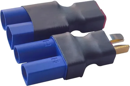 Miniatura 5 de 2 pares EC5 a T-Plug Deans estilo macho hembra RC adaptador EC5 macho a T enchufe hembra, EC5 hembra a T-Plug macho compatible con Arrma E-flite