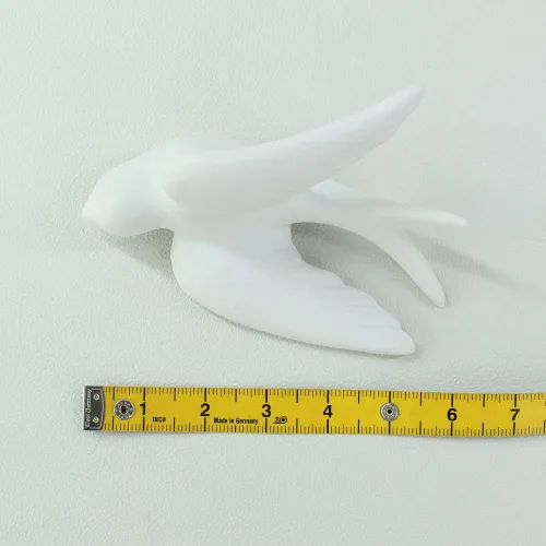 Miniatura 3 de Dorlotou Par de gorriones de cerámica, golondrinas, pájaros, paloma, blanco, decoración para colgar en la pared, para baño, sala de estar, jardín