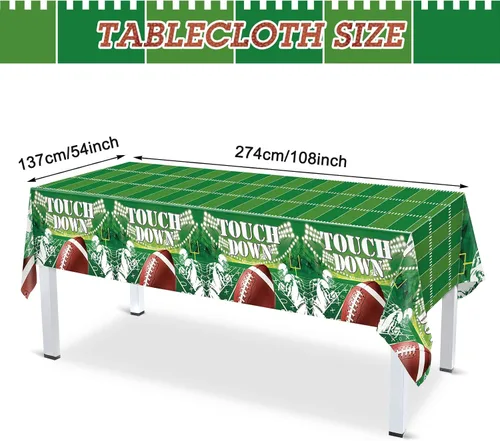 Miniatura 3 de Juego de 172 piezas de suministros de fiesta de fútbol, decoración de fiesta de fútbol, juego deportivo, decoración de cumpleaños, platos de papel