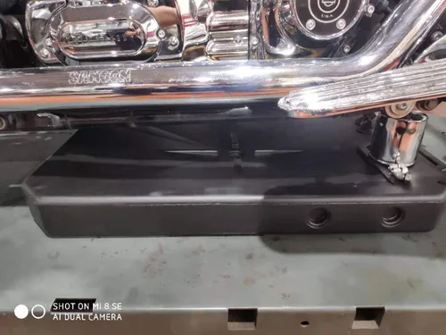 Miniatura 6 de Bandeja de drenaje de aceite de perfil bajo ABS compatible con Harley Davidson Electra Glide Deluxe FLDE Fat Boy Heritage Sport Glide Softail Slim