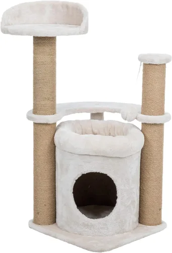 Miniatura 9 de Trixie Fonda Rascador para gatos de 39 pulgadas, rascador para gatos con base de tela suave y cuerda de sisal duradera, para gatos grandes con base