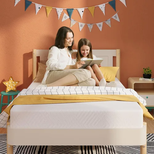 Miniatura 8 de MLILY EGOHOME - Colchón individual para niños y adultos, cama individual, de 5 pulgadas, de espuma viscoelástica refrescante de gel de té verde