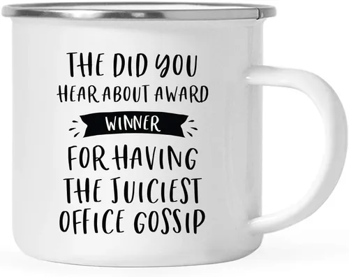 Miniatura 34 de Andaz Press Taza de café de acero inoxidable de 11 onzas con diseño de fogata, regalo divertido para compañero de trabajo, ganador del premio