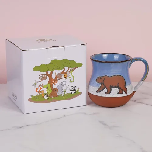 Miniatura 7 de MPotTo Taza de cerámica con oso polar de 16 onzas, taza de café novedosa para hombres y mujeres, regalo de cumpleaños para hombres y mujeres, regalo