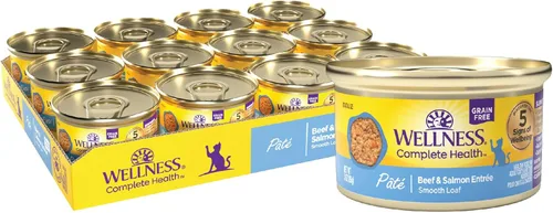 Miniatura 11 de Wellness Complete Health Paté Alimento Húmedo para Gatos Adultos, Natural, Rico en Proteínas, Sin Granos, 3 Onzas, Paquete de 24, (Pollo)